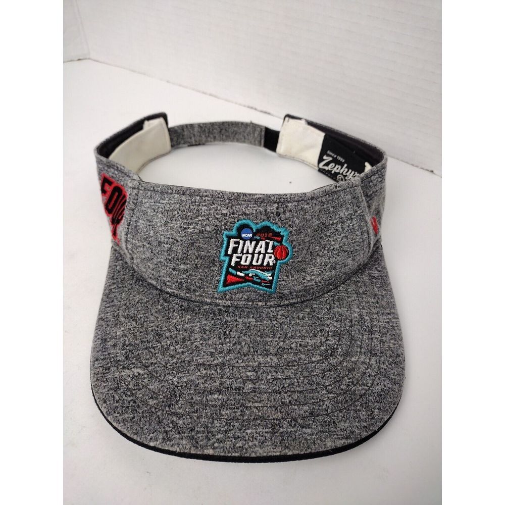 Zephyr Final Four San Antonio 2018 Visor Adjustable Gray Embroidered